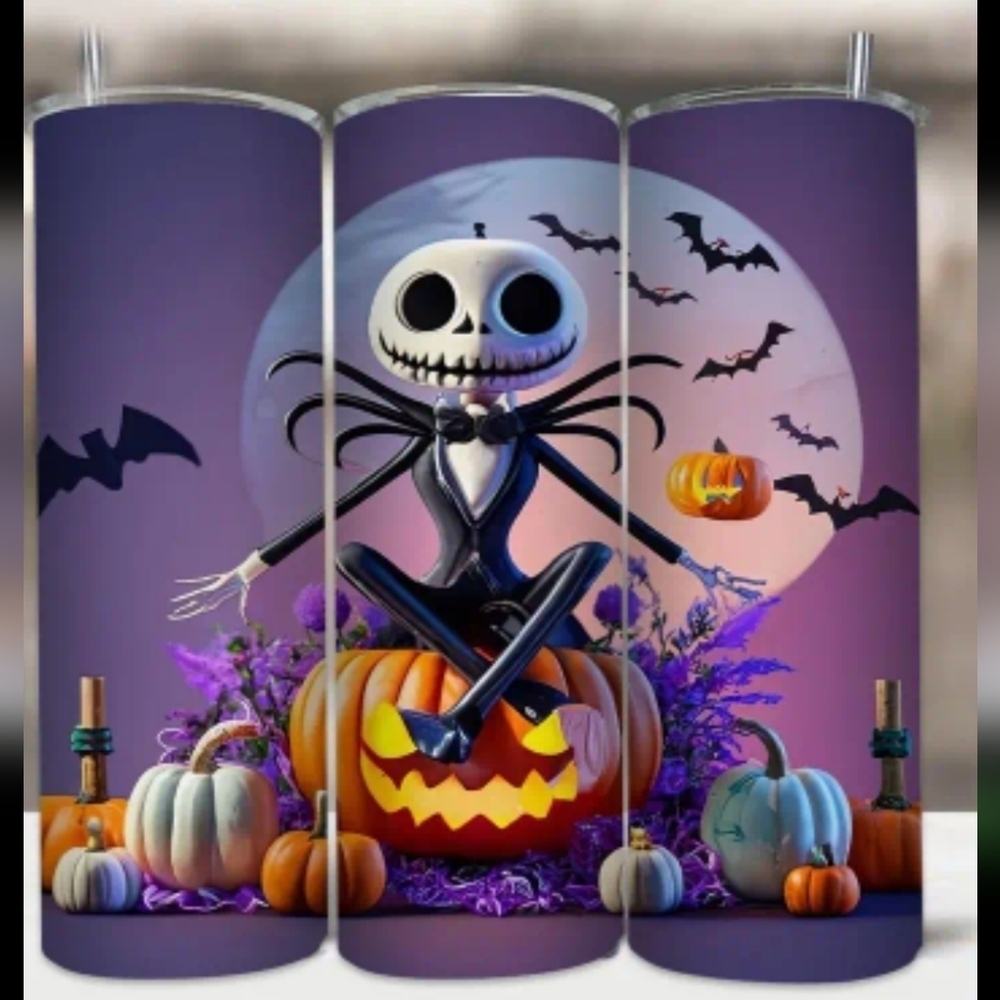 New Tim Burton Nightmare Before Christmas 20oz Stainless steel tumbler with lid
